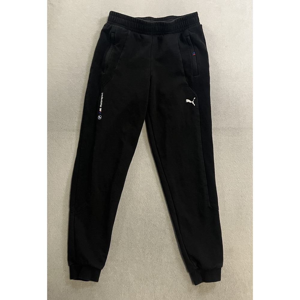 BMW Motorsport PUMA Sweatpants Joggers Men's Size Medium Black Racing Pit Crew